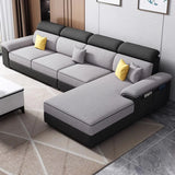 Khaki Tear Resistant Tech Cloth Sectional with Storage Image - 3