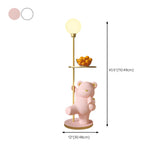 Kid's Room Adorable Pink Bear Side Table Floor Lamp #size