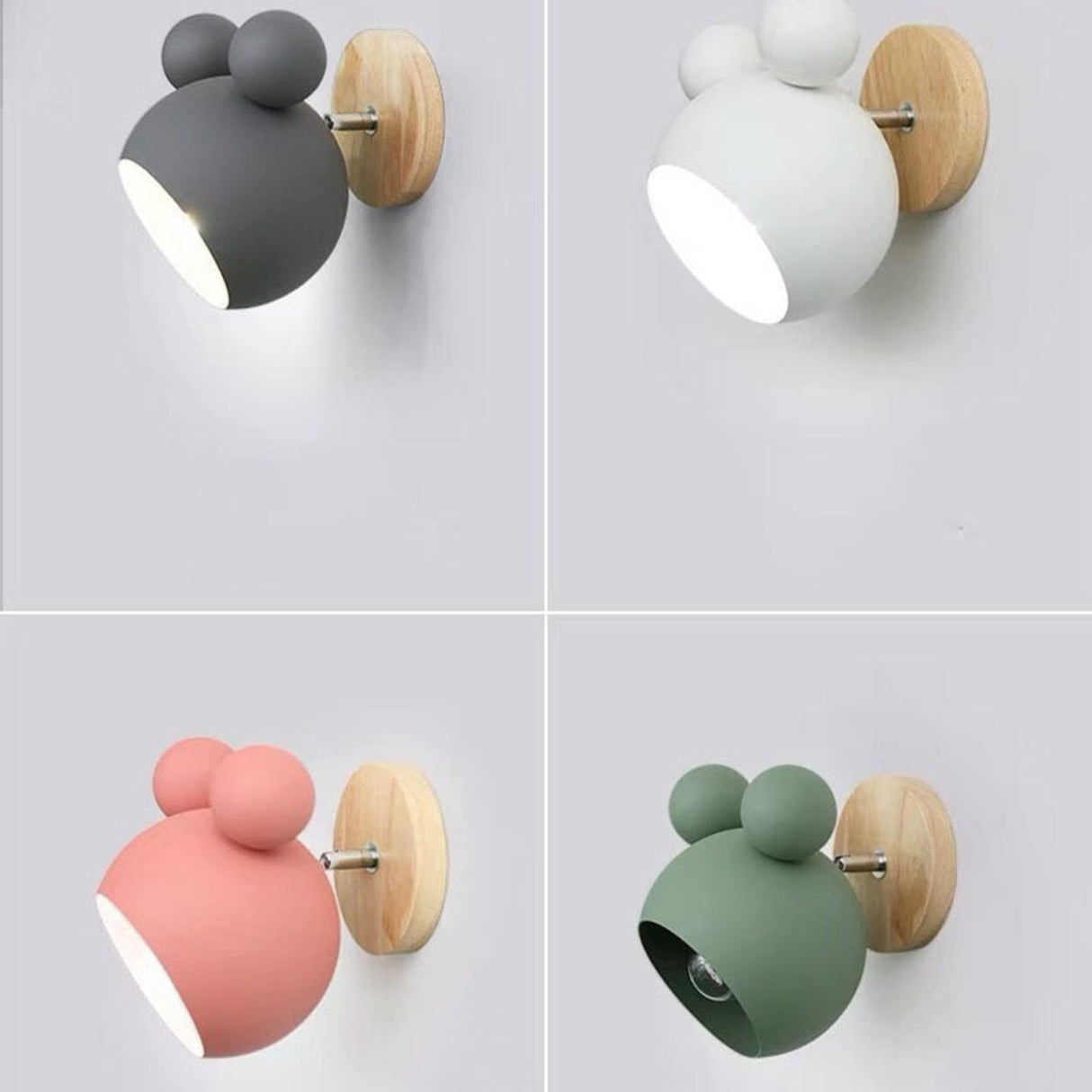 Kid's Room Creative Mouse Ears Wall Light Sconces Image - 15