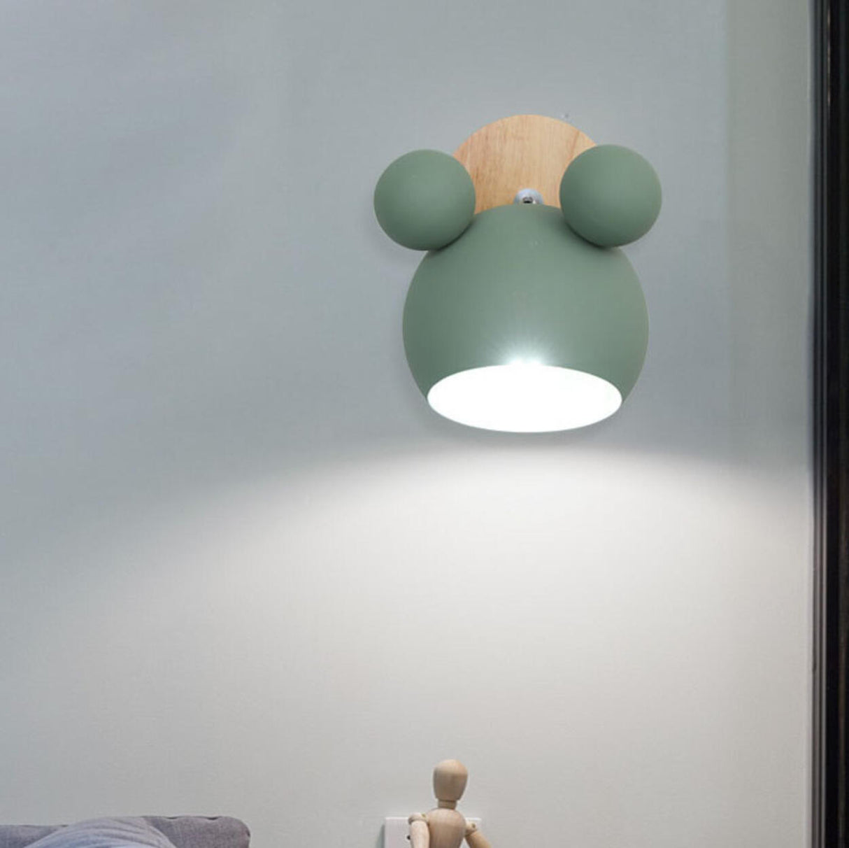 Kid's Room Creative Mouse Ears Wall Light Sconces Image - 2