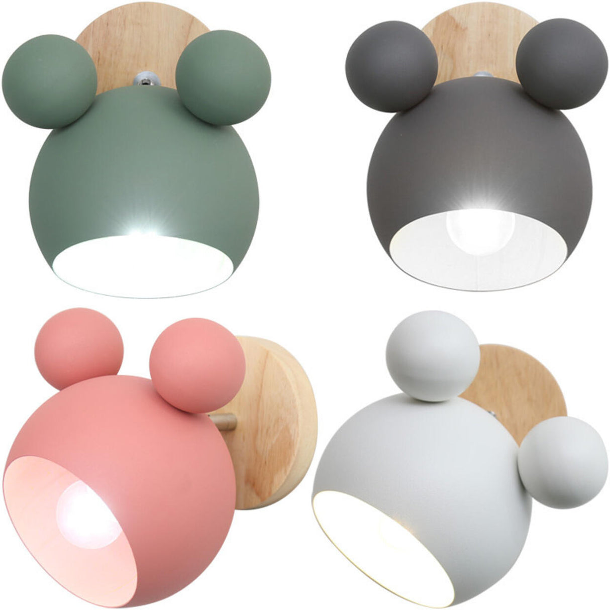 Kid's Room Creative Mouse Ears Wall Light Sconces Image - 5