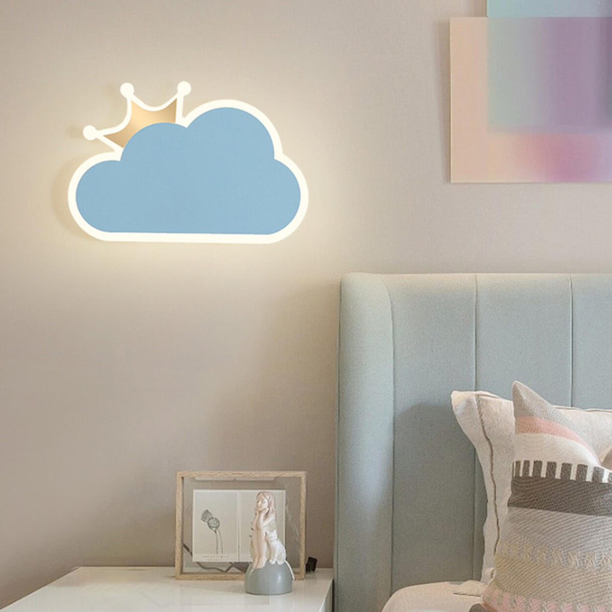 Kid‘’s Room Cute Cloud-Shaped LED Wall Light Image - 6