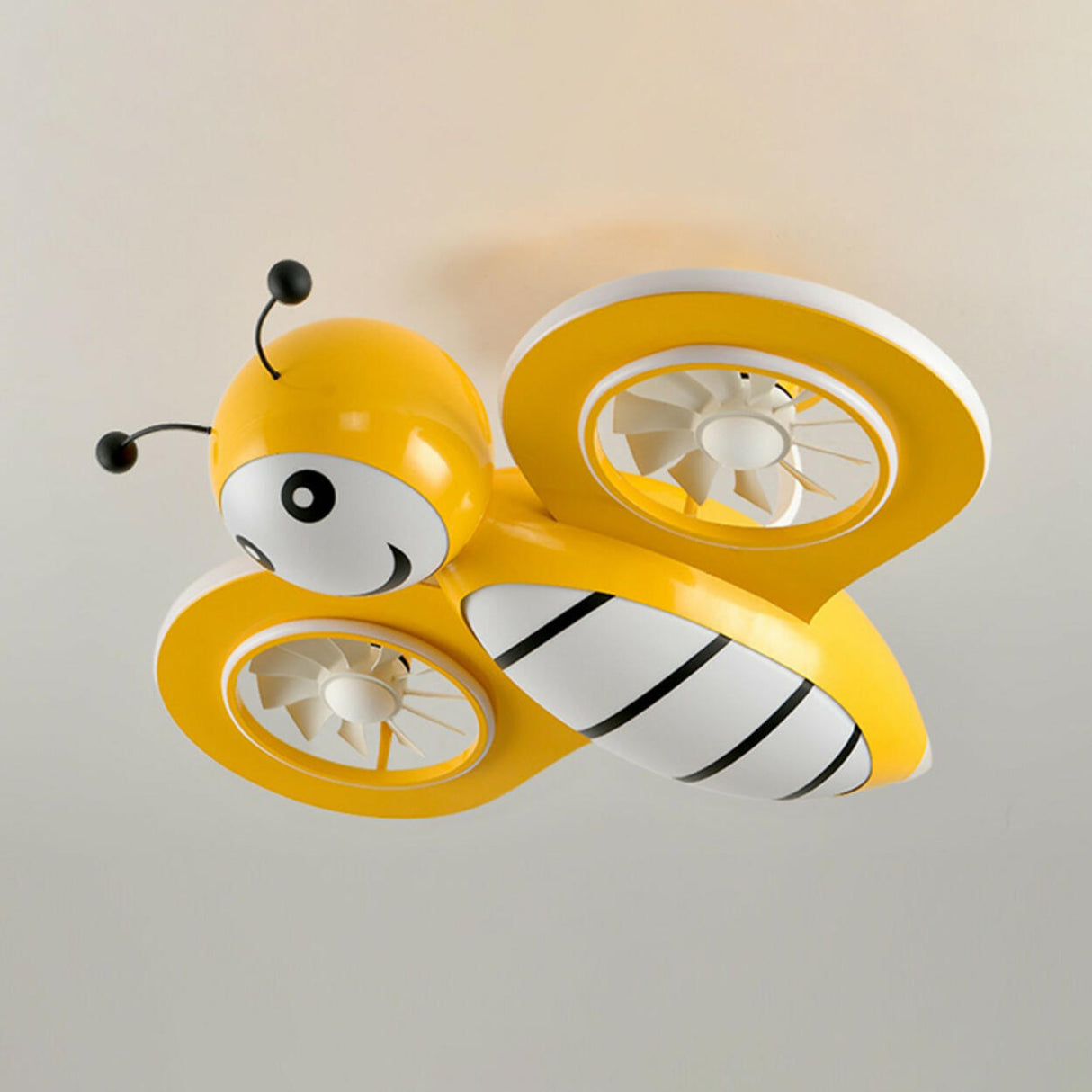 Kid's Room Cute Pink Bee Ceiling Fan with LED Lights Image - 15