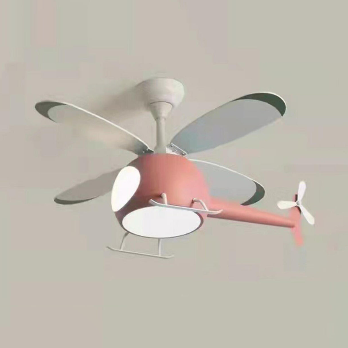 Kid's Room Cute Pink Bee Ceiling Fan with LED Lights Image - 9