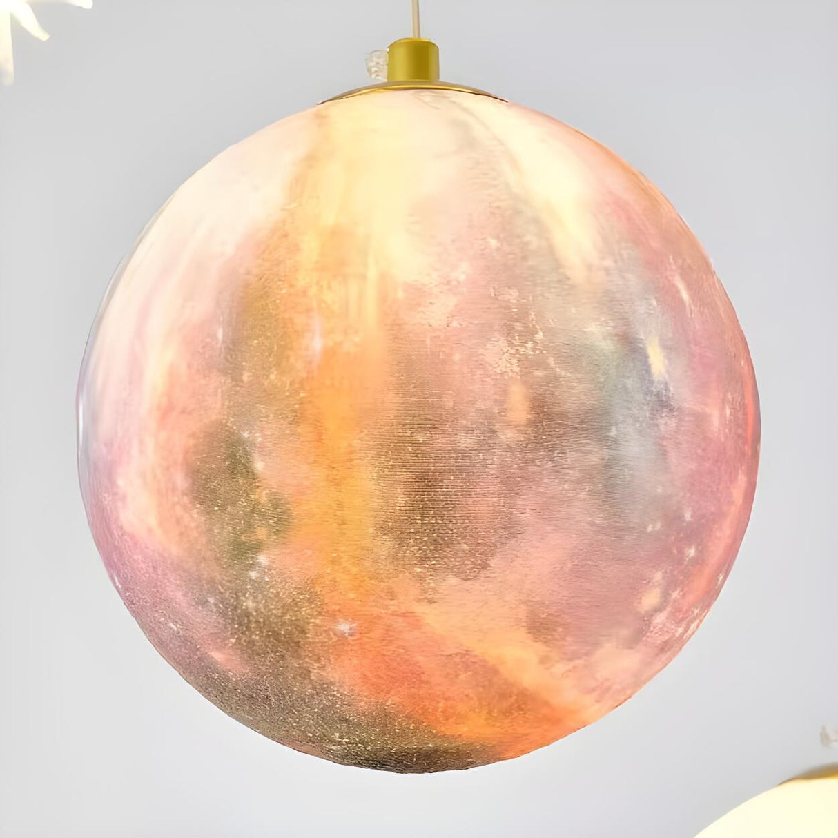 Kid's Room Metal Moon Globe Pendant Ceiling Light Image - 13