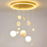 Kid's Room Metal Moon Globe Pendant Ceiling Light Image - 8