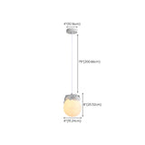 Kid's White Globe Resin Pendant Light Adjustable Height Image - 16