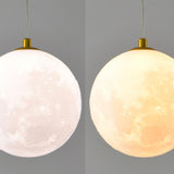 Kids 1 Light Gold Globe Metal Bedroom Pendant Light Image - 12