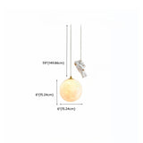 Kids 1 Light Gold Globe Metal Bedroom Pendant Light #size