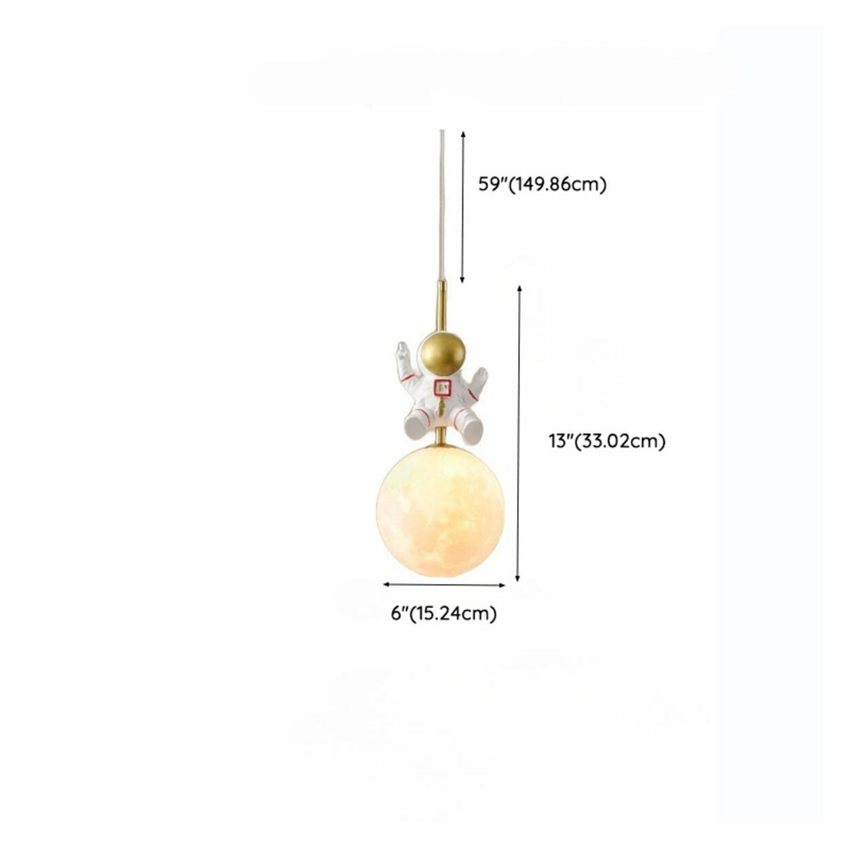 Kids 1 Light Gold Globe Metal Bedroom Pendant Light Image - 18