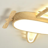 Kids Bedroom Airplane LED Flush Mount Ceiling Light Image - 9