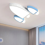 Kids Bedroom Airplane-Shaped Flush Mount Ceiling Light Image - 1