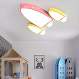 Kids Bedroom Airplane-Shaped Flush Mount Ceiling Light Image - 3