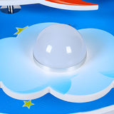 Kids Bedroom Blue Sky Airplane Flush Mount Ceiling Lamp Image - 12