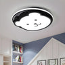 Kids Bedroom Cartoon Grey Bear LED Flush Mount Light Image - 5