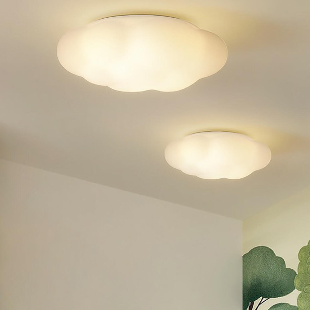 Kids Bedroom Cloud LED Flush Mount Ceiling Light Image - 4