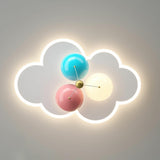 Kids Bedroom Colorful Balloon Cloud Flush Mount Light Image - 11