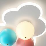 Kids Bedroom Colorful Balloon Cloud Flush Mount Light Image - 13