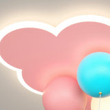 Kids Bedroom Colorful Balloon Cloud Flush Mount Light Image - 16