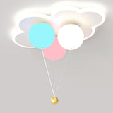 Kids Bedroom Colorful Balloon Cloud Flush Mount Light Image - 5