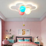 Kids Bedroom Colorful Balloon Cloud Flush Mount Light Image - 8