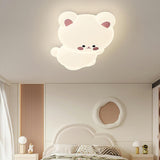 Kids Bedroom Medium Cute Bear LED Flush Mount Light Image - 6