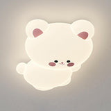 Kids Bedroom Medium Cute Bear LED Flush Mount Light Image - 8