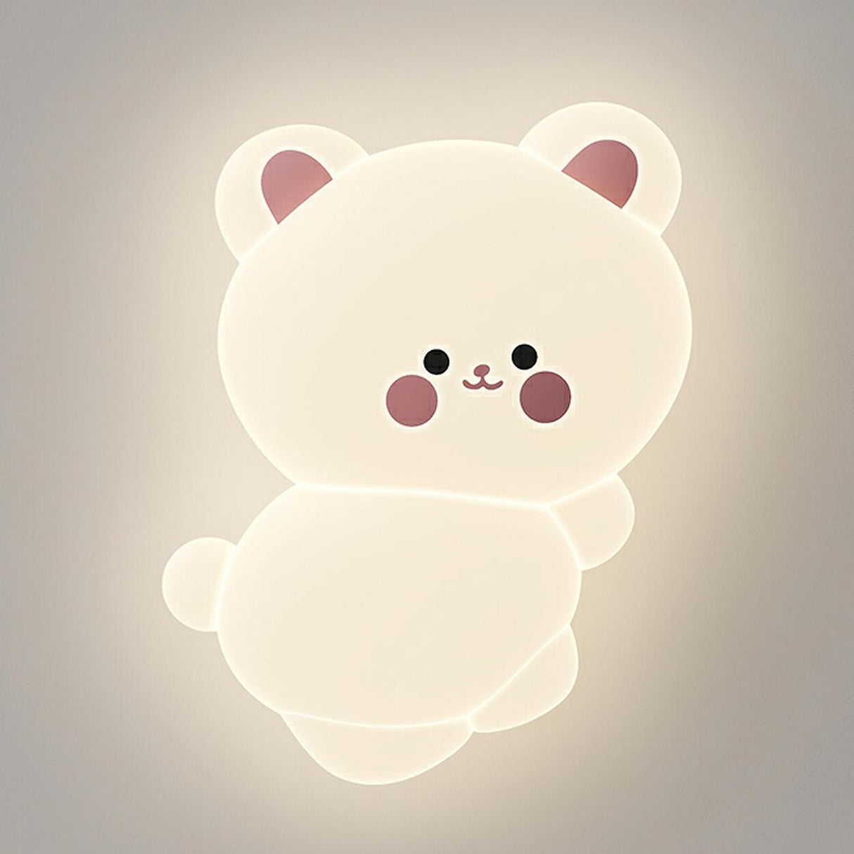 Kids Bedroom Medium Cute Bear LED Flush Mount Light Image - 9