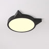 Kids Bedroom Pink Cat LED Flush Mount Ceiling Light Image - 8