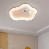 Kids Bedroom Pink Cloud Flush Mount Ceiling Light Image - 4