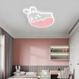 Kids Bedroom Playful Snail LED Flush Mount Ceiling Lamp Image - 10