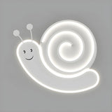 Kids Bedroom Playful Snail LED Flush Mount Ceiling Lamp Image - 12