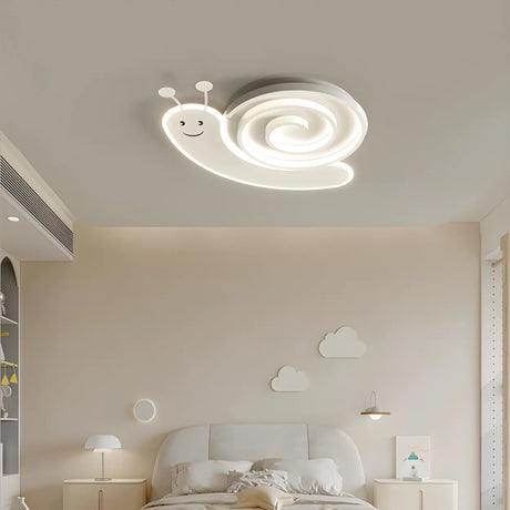 Kids Bedroom Playful Snail LED Flush Mount Ceiling Lamp Image - 2