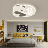 Kids Bedroom Playful Snail LED Flush Mount Ceiling Lamp Image - 3