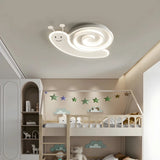 Kids Bedroom Playful Snail LED Flush Mount Ceiling Lamp Image - 4