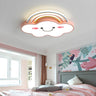 Kids Bedroom Smile Cloud Rainbow LED Flush Mount Light Image - 3