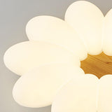 Kids Bedroom White Flower Flush Mount Ceiling Light Image - 10