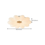 Kids Bedroom White Flower Flush Mount Ceiling Light #size