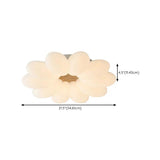 Kids Bedroom White Flower Flush Mount Ceiling Light Image - 15