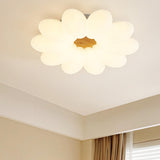 Kids Bedroom White Flower Flush Mount Ceiling Light Image - 3