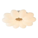 Kids Bedroom White Flower Flush Mount Ceiling Light Image - 5