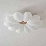 Kids Bedroom White Flower Flush Mount Ceiling Light Image - 8