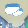 Kids Bedroom Yellow Mushroom LED Flush Mount Light Image - 5