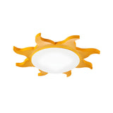 Kids Cartoon Blue Sun-Shaped Acrylic Flush Mount Light Image - 11