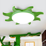 Kids Cartoon Blue Sun-Shaped Acrylic Flush Mount Light Image - 12