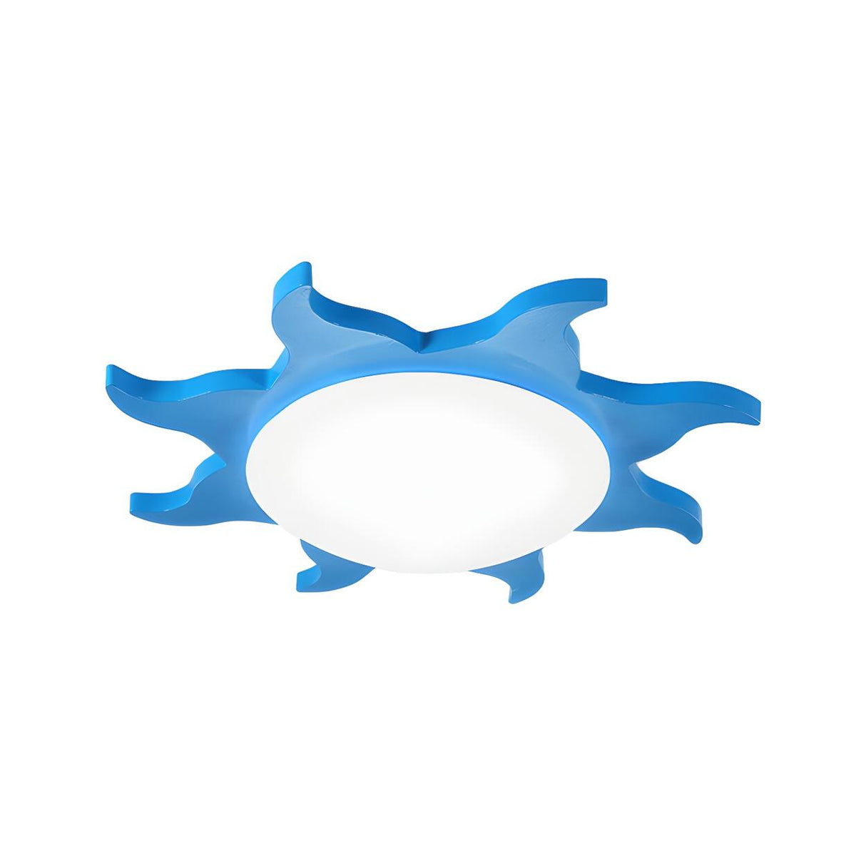 Kids Cartoon Blue Sun-Shaped Acrylic Flush Mount Light Image - 3