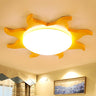 Kids Cartoon Blue Sun-Shaped Acrylic Flush Mount Light Image - 9