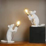 Kids Chic Mouse-Shaped Resin Bedside Decor Table Lamp Image - 4