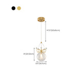 Kids Clear Glass Crown Globe Crystal Pendant Light Image - 18