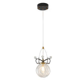 Kids Clear Glass Crown Globe Crystal Pendant Light Image - 7